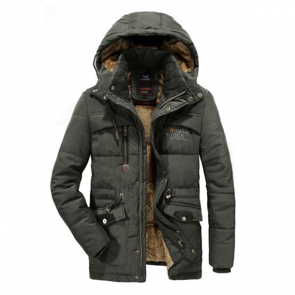 Premium Fleece Fur Hooded Parka