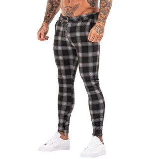 7396 Plaid Pattern Skinny Fit Chinos 7396 Plaid Pattern Skinny Fit Chinos