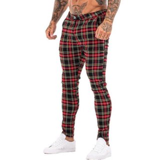 3100 Plaid Pattern Skinny Fit Chinos 3100 Plaid Pattern Skinny Fit Chinos