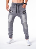 Premium Pleated Knee Denim Joggers