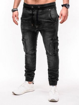Premium Denim Cargo Joggers