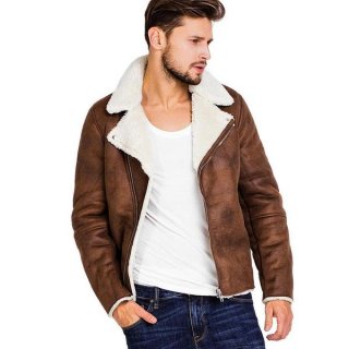 Luxury Fur Lined Suede Leather Jacket Luxury Fur Lined Suede Leather Jacket