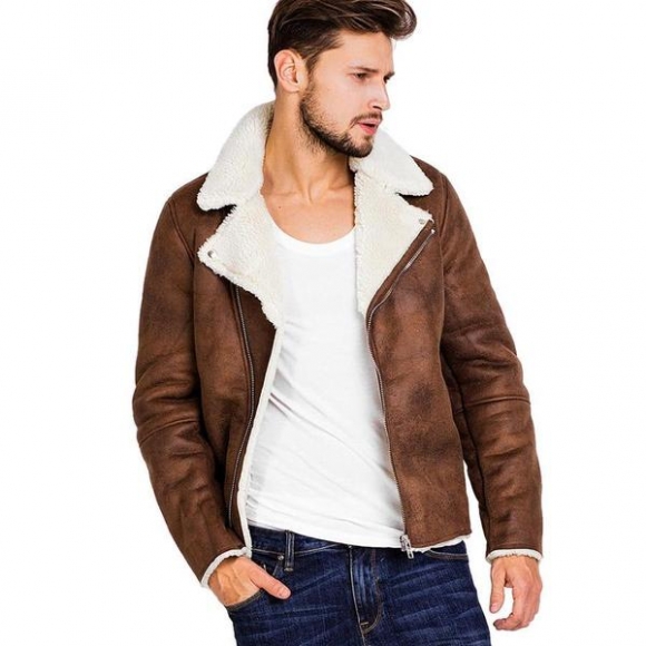 Luxury Fur Lined Suede Leather Jacket