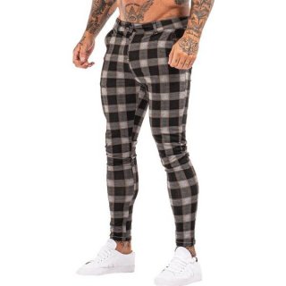 7398 Plaid Pattern Skinny Fit Chinos 7398 Plaid Pattern Skinny Fit Chinos