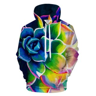 'Full Bloom' 3D Print Hoodie 'Full Bloom' 3D Print Hoodie