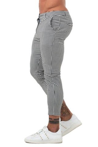 7357 Grey Checked Skinny Fit Chinos 7357 Grey Checked Skinny Fit Chinos