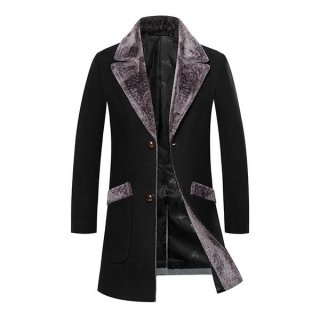 Luxury Woollen Fur Collar Long Coat Luxury Woollen Fur Collar Long Coat