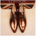 Luxury Vintage Patent Leather Oxford Dress Shoes
