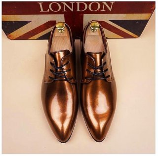 Luxury Vintage Patent Leather Oxford Dress Shoes
