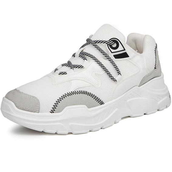 MERCY RX97 Chunky Leather/Mesh Sneakers - White